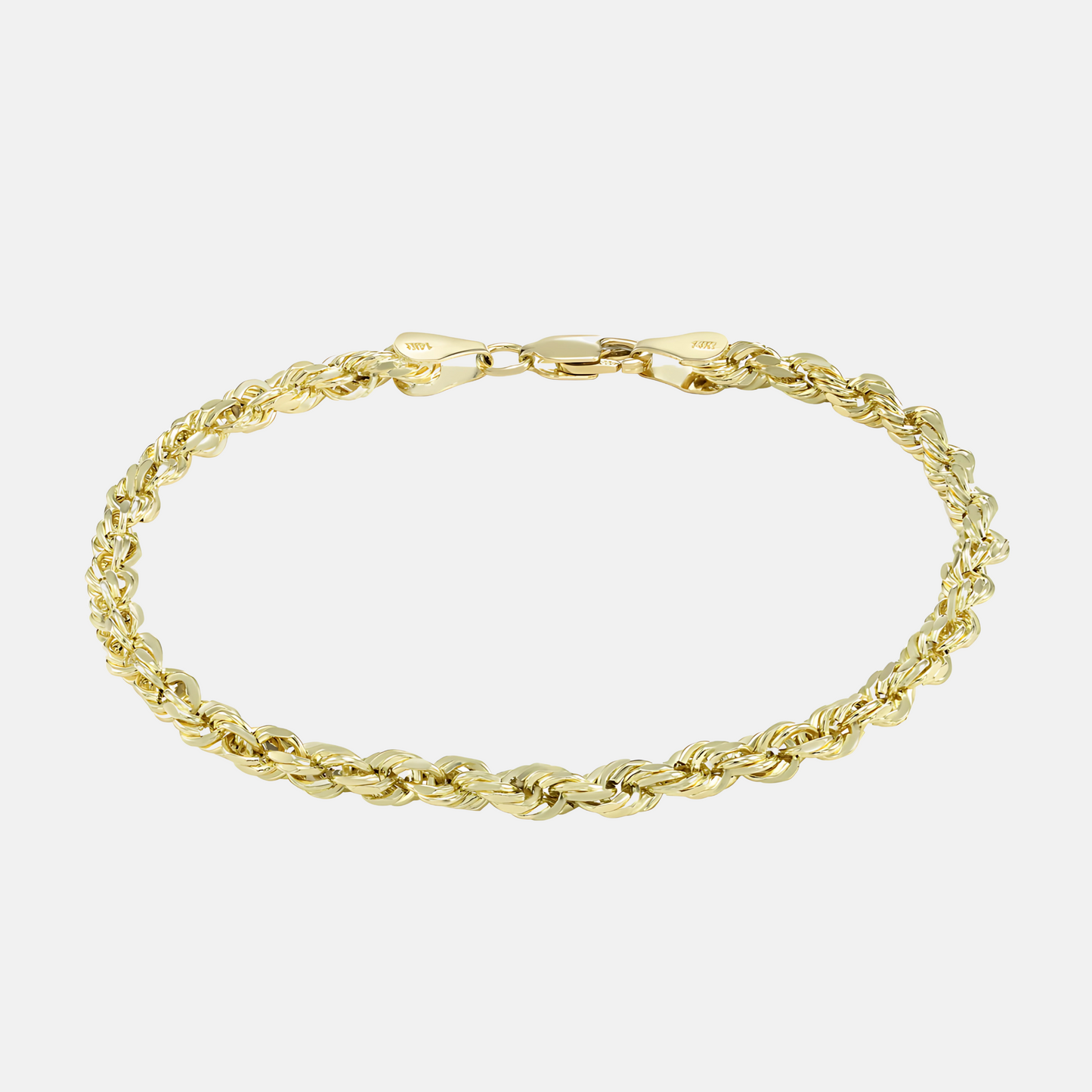 Rope Bracelet - 14k Yellow Gold Lightweight