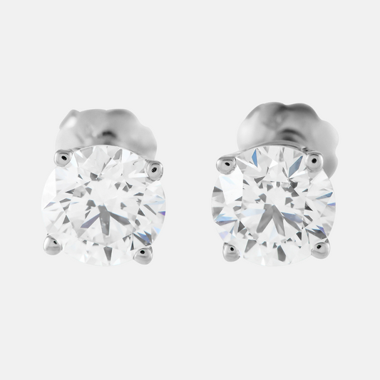 Lab Grown Diamond - 4 Prong Stud Earrings