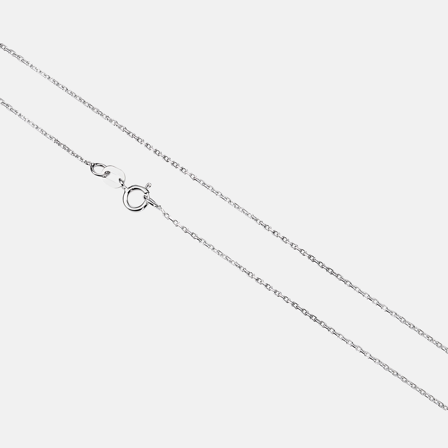 14k White Gold Cable Necklace - 1.5mm