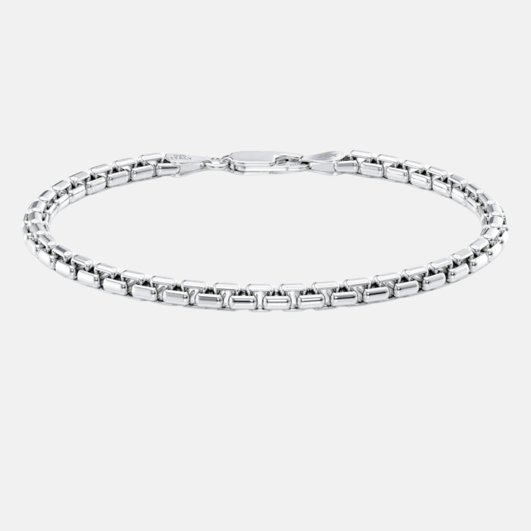 Mirror Box Bracelet - 4mm Sterling Silver