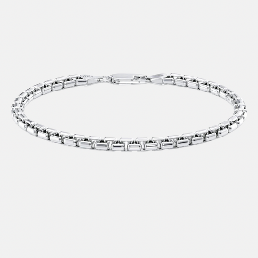 Mirror Box Bracelet - 4mm Sterling Silver