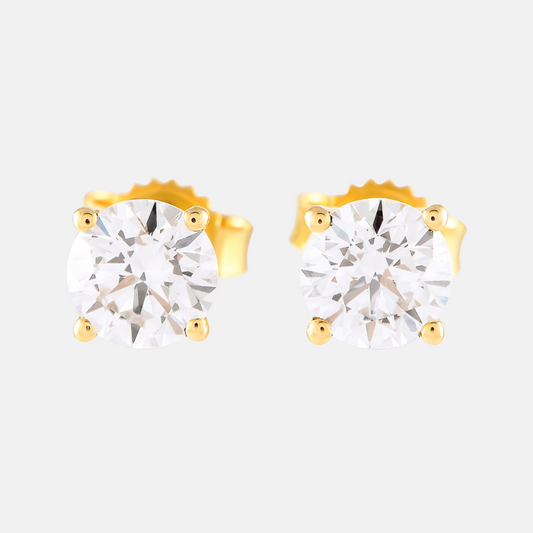 Lab Grown Diamond - 4 Prong Stud Earrings