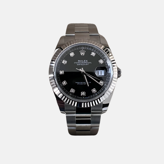 Rolex Date-Just 41mm - 2024 Black Diamond Dial