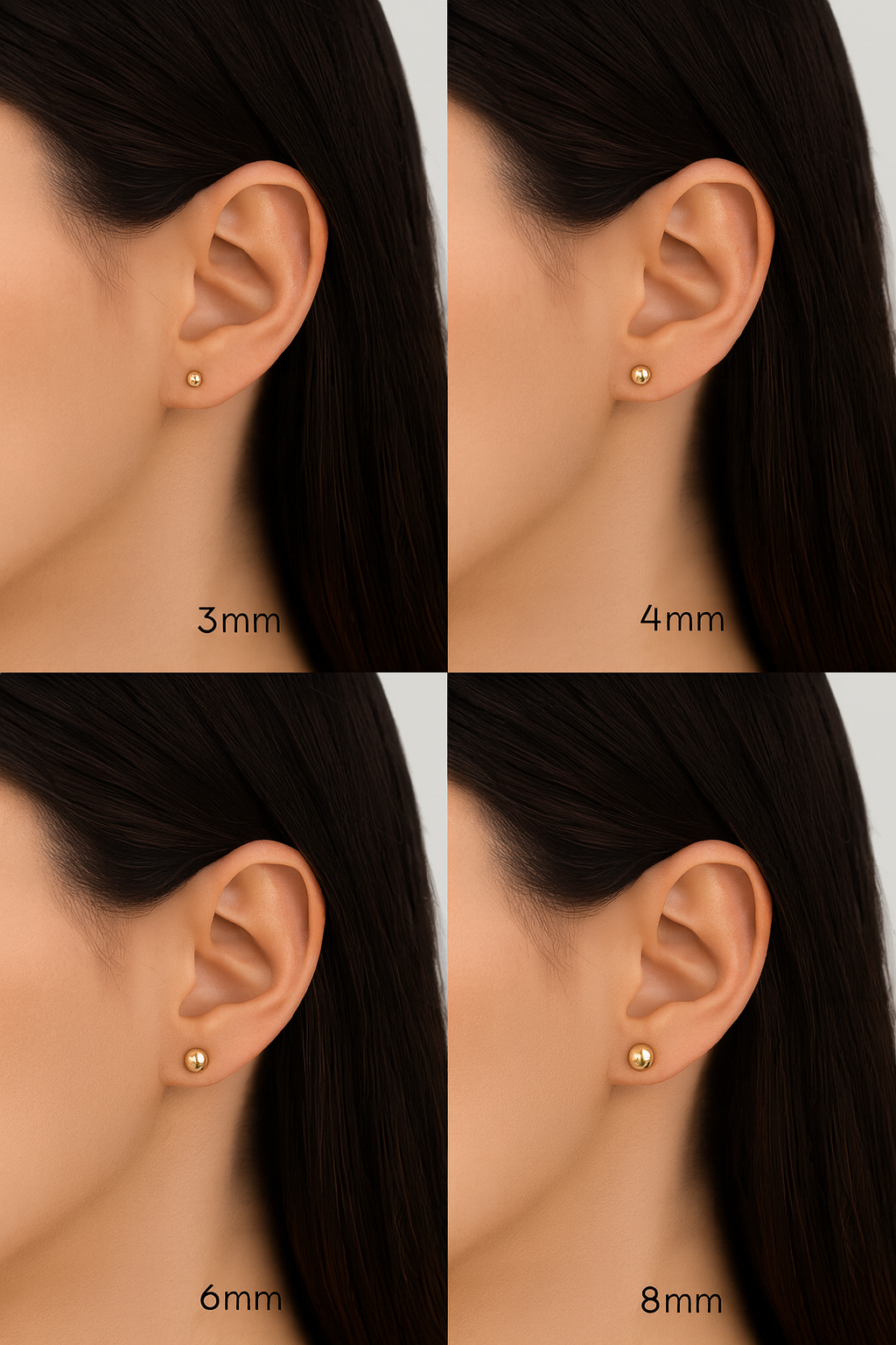 Gold Ball Stud Earrings - 14k Yellow Gold